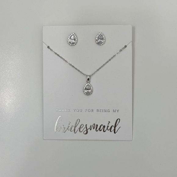 Dareth Colburn Jewelry - Bride/Bridesmaid Jewelry Set Silver 3pcs